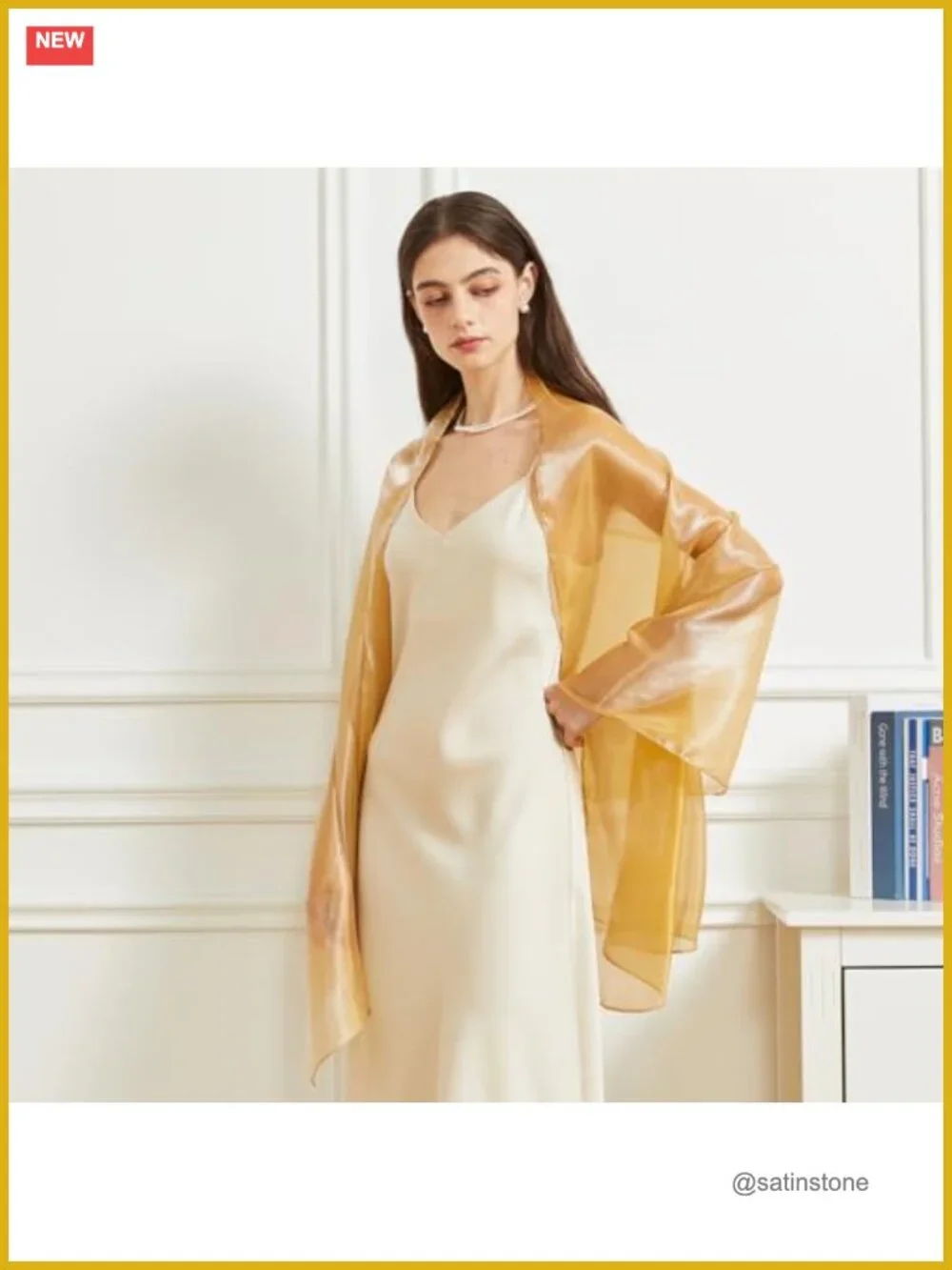Womens Silk Sheer Shawl Wrap Scarf Organza Evening Wedding